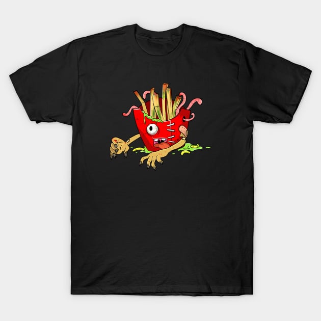 Zombie Fries T-Shirt by Trendy Black Sheep